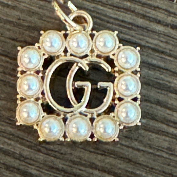 Gucci Jewelry - Gucci “GG” charm/zipper pull, gold tone, faux pearls, stamped Gucci
